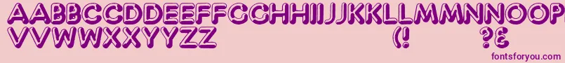 CaptainShiner Font – Purple Fonts on Pink Background