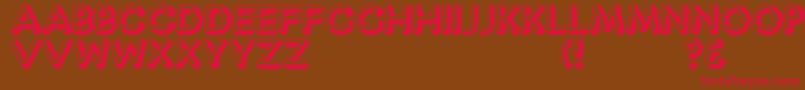 CaptainShiner Font – Red Fonts on Brown Background