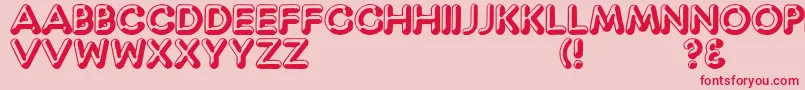 CaptainShiner Font – Red Fonts on Pink Background