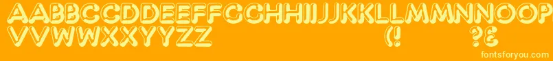 CaptainShiner Font – Yellow Fonts on Orange Background