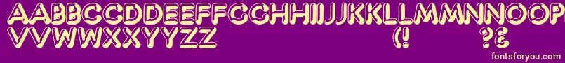 CaptainShiner Font – Yellow Fonts on Purple Background
