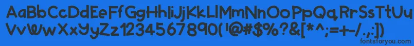 Hellostarbucks Font – Black Fonts on Blue Background