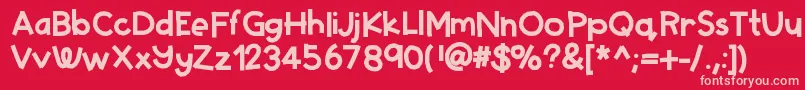 Hellostarbucks Font – Pink Fonts on Red Background