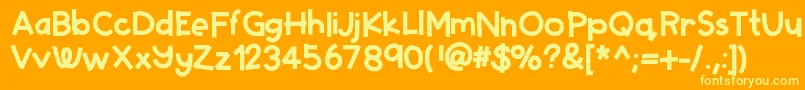 Hellostarbucks Font – Yellow Fonts on Orange Background