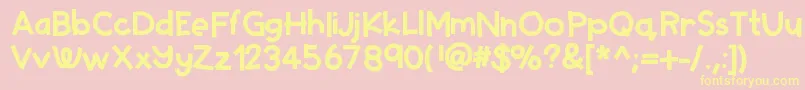 Hellostarbucks Font – Yellow Fonts on Pink Background