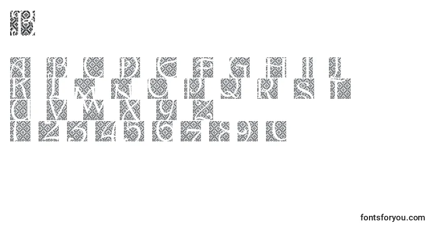 Schriftart Batikindo – Alphabet, Zahlen, spezielle Symbole