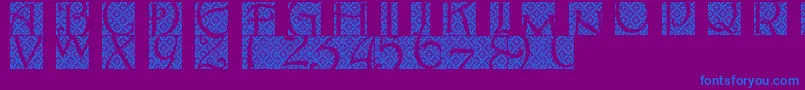 Batikindo Font – Blue Fonts on Purple Background