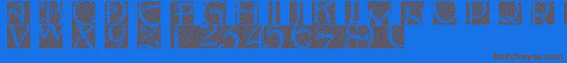 Batikindo Font – Brown Fonts on Blue Background