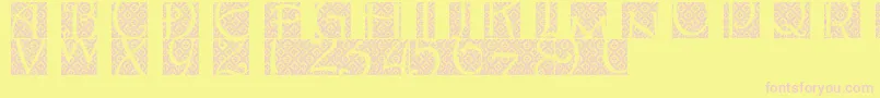 Batikindo Font – Pink Fonts on Yellow Background