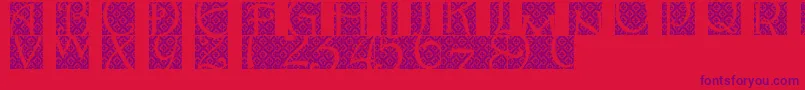 Batikindo Font – Purple Fonts on Red Background