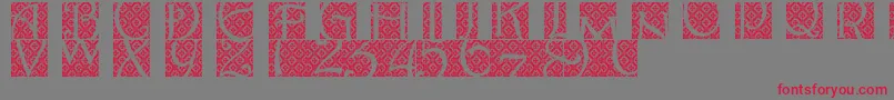 Batikindo Font – Red Fonts on Gray Background