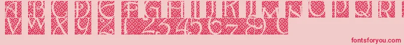 Batikindo Font – Red Fonts on Pink Background