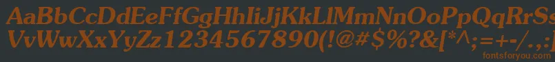 Agpresbo-fontti – ruskeat fontit mustalla taustalla