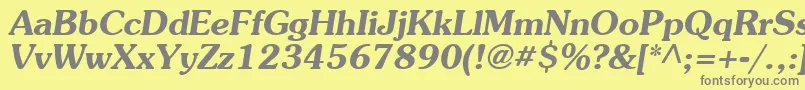 Agpresbo Font – Gray Fonts on Yellow Background