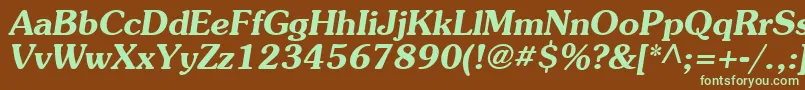 Agpresbo Font – Green Fonts on Brown Background