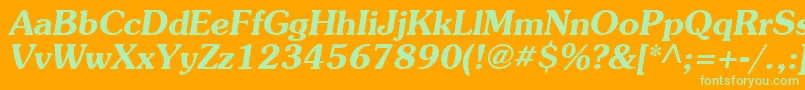 Agpresbo Font – Green Fonts on Orange Background