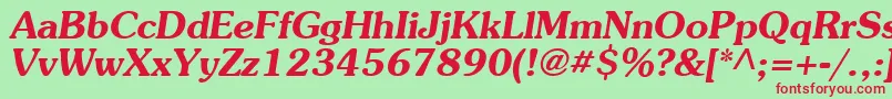 Agpresbo Font – Red Fonts on Green Background