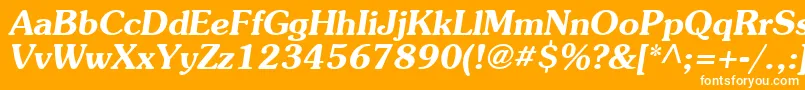 Agpresbo Font – White Fonts on Orange Background