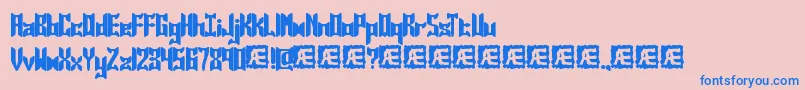 JasperSolidBrk Font – Blue Fonts on Pink Background