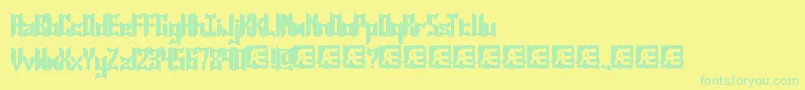 JasperSolidBrk Font – Green Fonts on Yellow Background