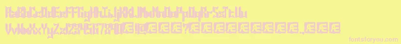 JasperSolidBrk Font – Pink Fonts on Yellow Background