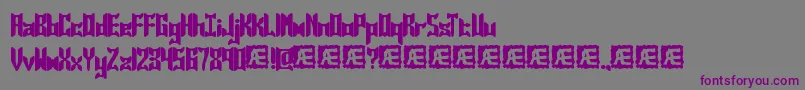 JasperSolidBrk Font – Purple Fonts on Gray Background