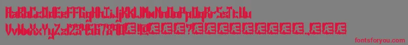 JasperSolidBrk Font – Red Fonts on Gray Background