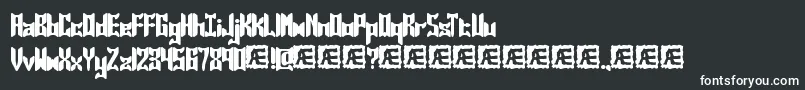 フォントJasperSolidBrk – 黒い背景に白い文字