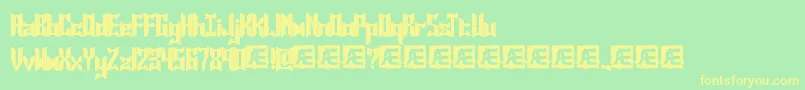 JasperSolidBrk Font – Yellow Fonts on Green Background