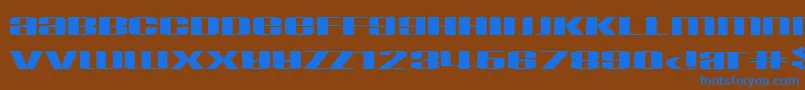 Taskeksem Font – Blue Fonts on Brown Background