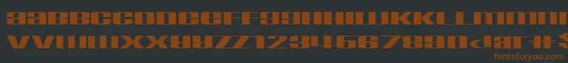 Шрифт Taskeksem – коричневые шрифты на чёрном фоне
