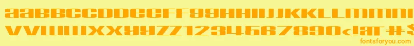 Taskeksem Font – Orange Fonts on Yellow Background