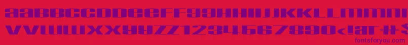 Taskeksem Font – Purple Fonts on Red Background