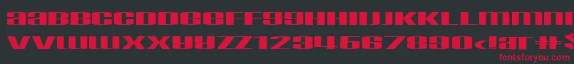 Taskeksem Font – Red Fonts on Black Background