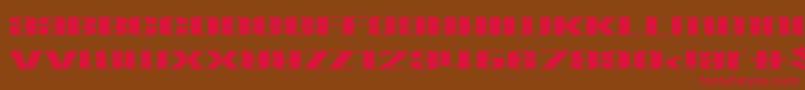 Taskeksem Font – Red Fonts on Brown Background