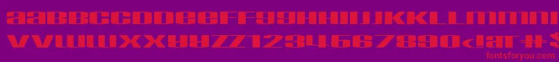 Taskeksem Font – Red Fonts on Purple Background