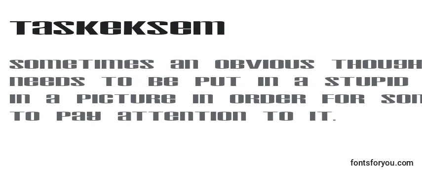 Review of the Taskeksem Font