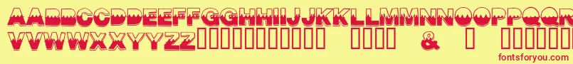 MidsummerCircus Font – Red Fonts on Yellow Background