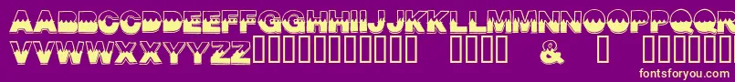 MidsummerCircus Font – Yellow Fonts on Purple Background