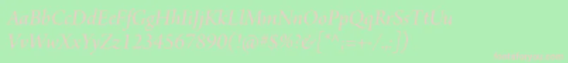 ArnoproItalicdisplay Font – Pink Fonts on Green Background