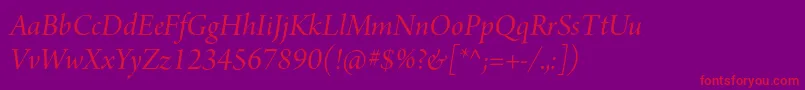fuente ArnoproItalicdisplay – Fuentes Rojas Sobre Fondo Morado