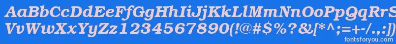 ItcBookmanCeDemiItalic Font – Pink Fonts on Blue Background