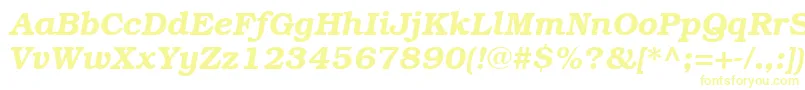 ItcBookmanCeDemiItalic-fontti – keltaiset fontit