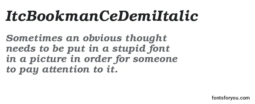 ItcBookmanCeDemiItalic Font