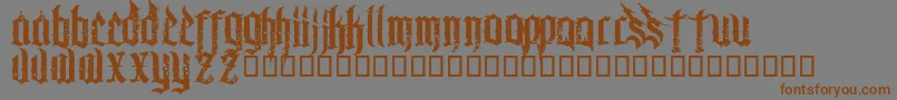 ChaosandpainCnp Font – Brown Fonts on Gray Background