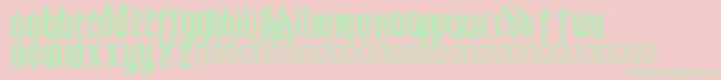 ChaosandpainCnp Font – Green Fonts on Pink Background