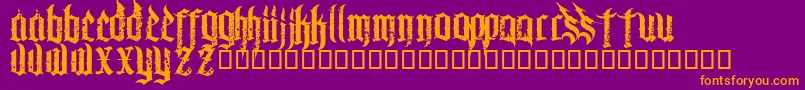 ChaosandpainCnp Font – Orange Fonts on Purple Background