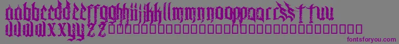 ChaosandpainCnp Font – Purple Fonts on Gray Background