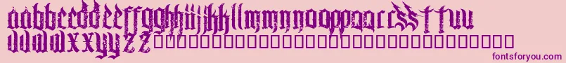 ChaosandpainCnp Font – Purple Fonts on Pink Background