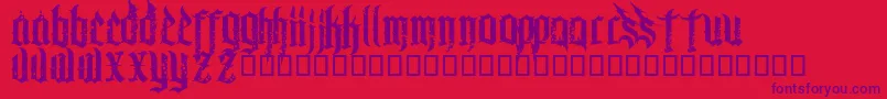 ChaosandpainCnp Font – Purple Fonts on Red Background